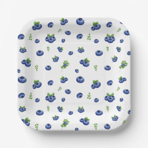 Assiettes En Carton Motif Blueberry