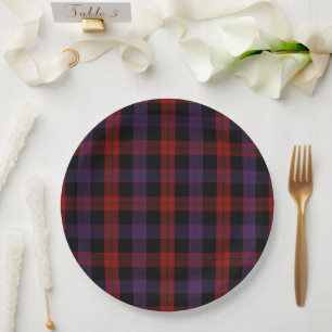 Assiettes En Carton Motif Brown Grady Tartan Plaid