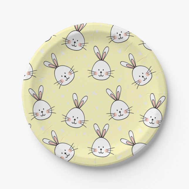 Assiettes En Carton Motif Bunnies Cheeky (Devant)