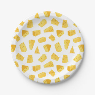 Assiettes En Carton Motif circulaire de fromage Plaques papier