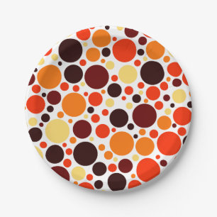 Assiettes En Carton Motif circulaire rétro