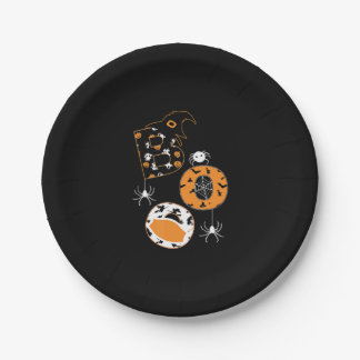 Assiettes En Carton Motif Citrouille Boo Mask Spider Witder