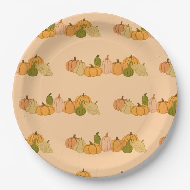 Assiettes En Carton Motif citrouille Plaques papier - Halloween Party (Devant)