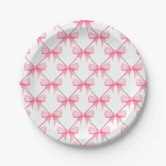 Assiettes En Carton Motif Coquette Bow