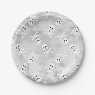 Assiettes En Carton Motif crâne Halloween Plaque papier