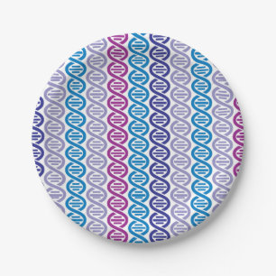 Assiettes En Carton Motif d'ADN