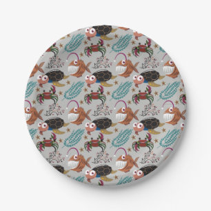 Assiettes En Carton Motif d'animaux aquatiques vie sous-marine en me