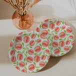 Assiettes En Carton Motif d'aquarelle douce<br><div class="desc">mignonne aquarelle douce pêche plaque papier motif</div>