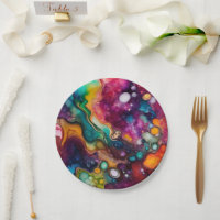 Motif d'aquarelle surréaliste psychédélique