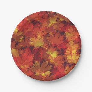 Assiettes En Carton Motif d'automne