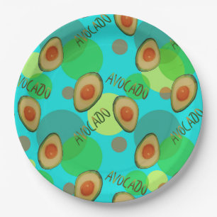 Assiettes En Carton Motif d'avocat frais et amusant