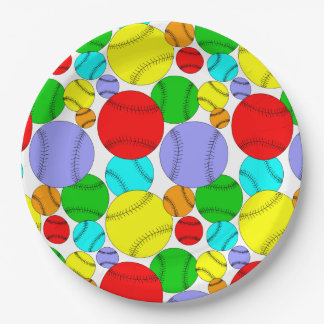 Assiettes En Carton Motif de baseball