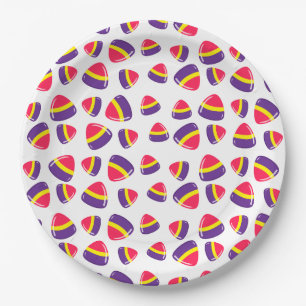 Assiettes En Carton Motif de bonbons d'Halloween