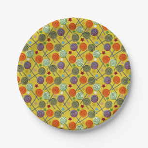 Assiettes En Carton Motif de bonbons motif Lollies lollipop 30