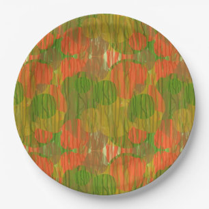 Assiettes En Carton motif de camouflage Abstrait nature