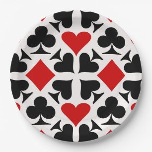 Assiettes En Carton Motif de cartes