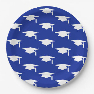 Assiettes En Carton Motif de casquettes d'obtention du diplôme de ble