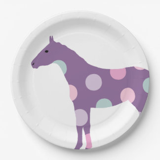 Assiettes En Carton Motif de cheval coloré