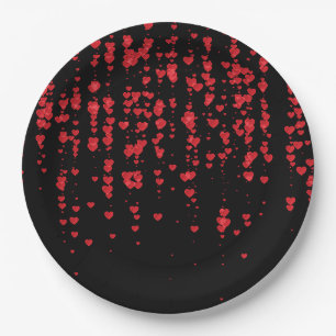 Assiettes En Carton Motif de coeur 24
