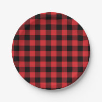 Motif de contrôle du bison rouge et noir