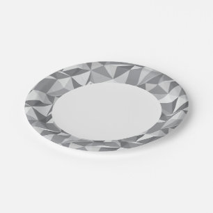 Assiettes En Carton Motif de diamant - Polygone Abstrait