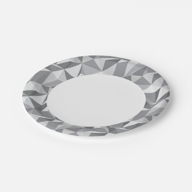 Assiettes En Carton Motif de diamant - Polygone Abstrait (Angle)