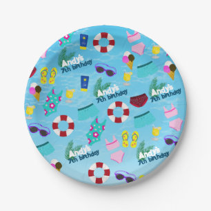 Assiettes En Carton Motif de fête de fête de billard