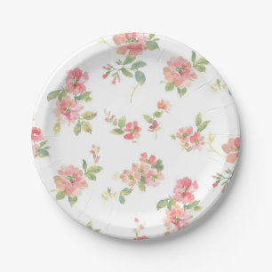 Assiettes En Carton Motif de fleurs