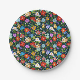 Assiettes En Carton Motif de fleurs sans soudure Ditsy-13554