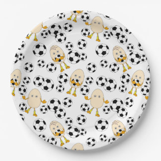 Assiettes En Carton Motif de football Egghead