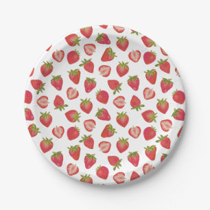 Assiettes En Carton Motif de fraise de fruit d'été mignon