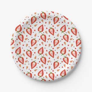 Assiettes En Carton Motif de fraises sucrées de mûre Berry