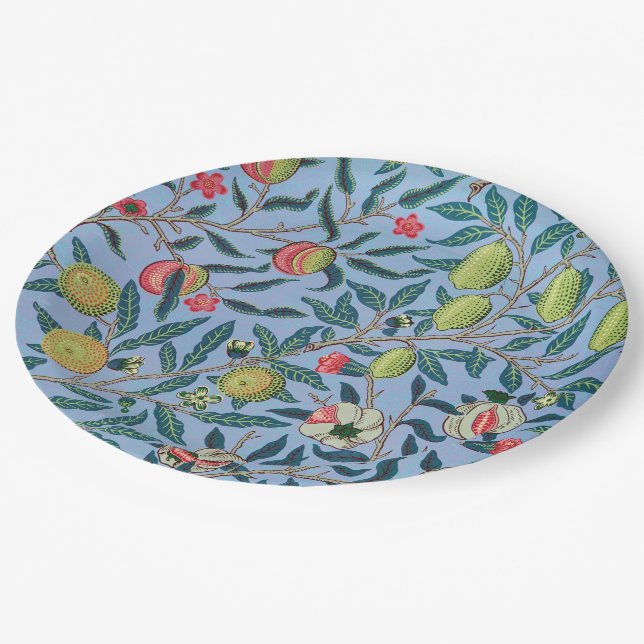 Assiettes En Carton Motif de grenade par William Morris (Angle)