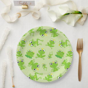 Assiettes En Carton Motif de grenouille, Grenouilles mignonnes, Grenou