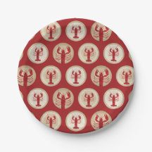 Motif de homard rouge - Océan marin Nautique