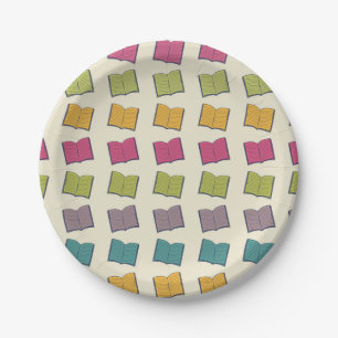 Assiettes En Carton Motif de livre