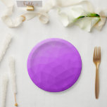 Assiettes En Carton Motif de maillage géométrique dégradé de lavande v<br><div class="desc">Maillage géométrique triangulaire avec dégradé sombre de lavande violet rose clair à foncé.</div>