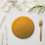 Assiettes En Carton Motif de maillage géométrique dégradé orange<br><div class="desc">Motif de maillage géométrique dégradé orange. Maille géométrique triangulaire avec dégradé foncé clair.</div>
