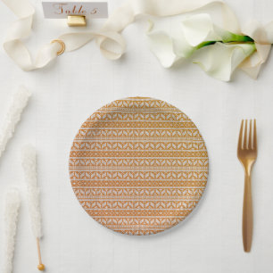 Assiettes En Carton Motif de Noël Knit Knit Knit Cross Wool