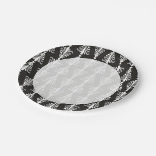 Assiettes En Carton Motif De Noël Moderne Des Arbres Noirs Et Arbres