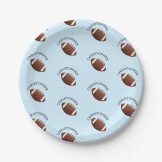 Assiettes En Carton Motif de nom moderne pour une fête de football pou