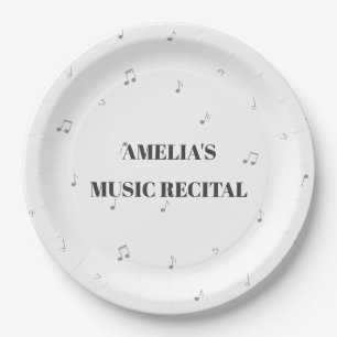 Assiettes En Carton Motif de notes de musique Clé de sol Evénement mus