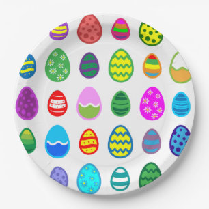 Assiettes En Carton Motif de Pâques coloré et beau