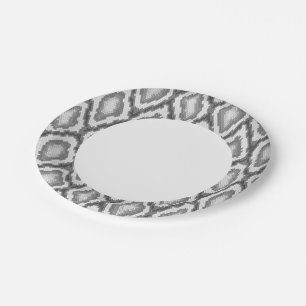 Assiettes En Carton motif de peau de serpent python