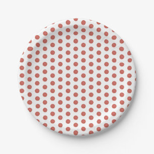 Assiettes En Carton Motif de point Polka rouge sur minimaliste simple