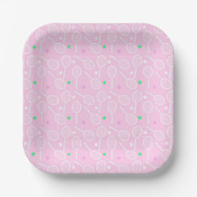 Motif de raquette de tennis Pastel Pink
