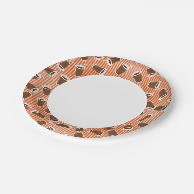 Assiettes En Carton motif de restauration rapide 2 (Angle)