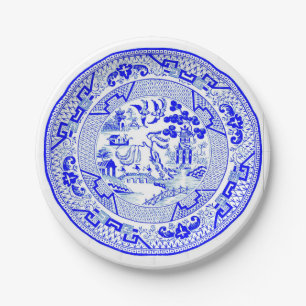 Assiettes En Carton Motif de saule bleu [1912]