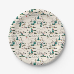 Assiettes En Carton Motif de succulents florissants