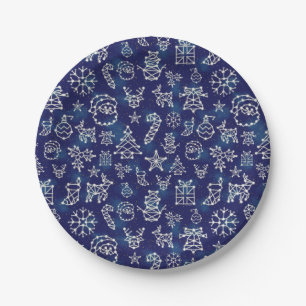 Assiettes En Carton Motif de vacances de constellation de Noël d'hive